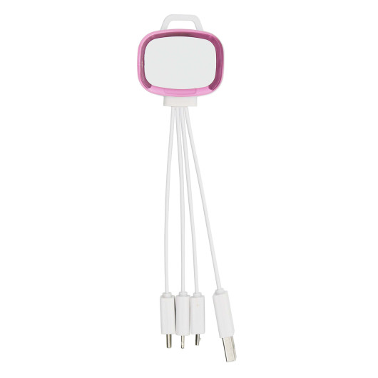 Pink Branded 3 in 1 Cables